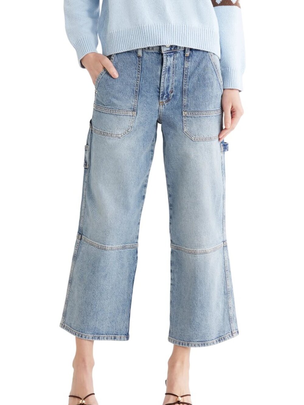 Rails Silverado Crop Straight Leg Jeans in Blueprint